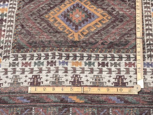 ANTIQUE AFGHAN BALUCH TRIBAL RUG HANDWOVEN WOOL EARLY 20TH CENTURY 7' X 3'8 - ADDITIONAL PHOTO 9