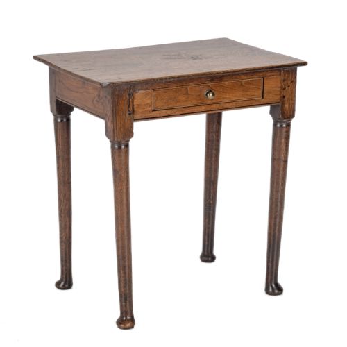 LATE 17TH TO EARLY 18TH CENTURY ELM AND OAK PADFOOT COUNTRY SIDE TABLE WITH DRAWER CIRCA 16901720 - ADDITIONAL PHOTO 1