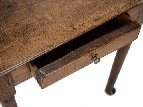 LATE 17TH TO EARLY 18TH CENTURY ELM AND OAK PADFOOT COUNTRY SIDE TABLE WITH DRAWER CIRCA 16901720 - ADDITIONAL PHOTO 9