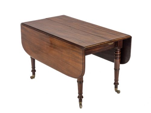 REGENCY METAMORPHIC MAHOGANY EBONYINLAID EXTENDING DINING TABLE C1820 EXPANDS TO 7FT 6IN SEATS 8 - ADDITIONAL PHOTO 4