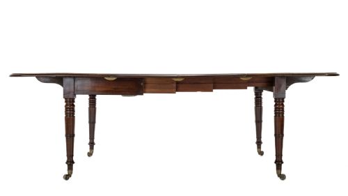 REGENCY METAMORPHIC MAHOGANY EBONYINLAID EXTENDING DINING TABLE C1820 EXPANDS TO 7FT 6IN SEATS 8 - ADDITIONAL PHOTO 14