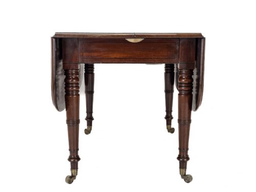REGENCY METAMORPHIC MAHOGANY EBONYINLAID EXTENDING DINING TABLE C1820 EXPANDS TO 7FT 6IN SEATS 8 - ADDITIONAL PHOTO 15