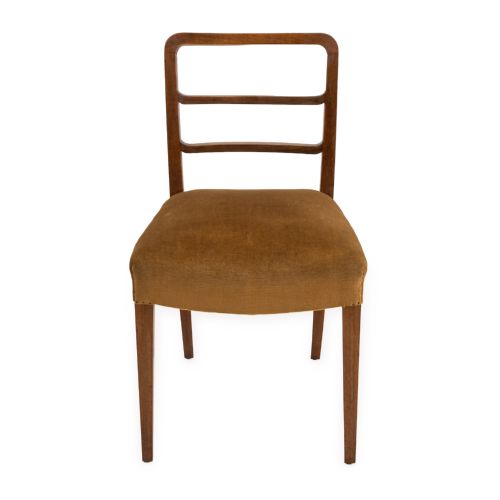 PAIR OF ENGLISH ART DECO SOLID MAHOGANY DINING CHAIRS C1935 - ADDITIONAL PHOTO 3