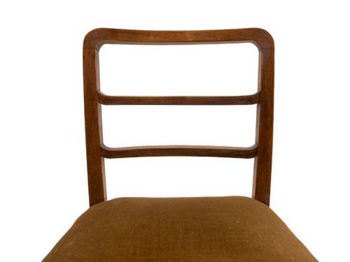 PAIR OF ENGLISH ART DECO SOLID MAHOGANY DINING CHAIRS C1935 - ADDITIONAL PHOTO 5