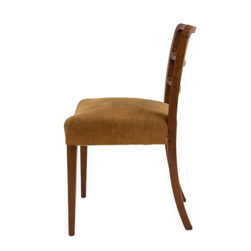 PAIR OF ENGLISH ART DECO SOLID MAHOGANY DINING CHAIRS C1935 - ADDITIONAL PHOTO 7