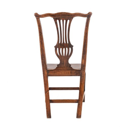 SET OF FOUR GEORGIAN ELM CHIPPENDALE COUNTRY DINING CHAIRS GEORGE III LATE 18TH CENTURY - ADDITIONAL PHOTO 10