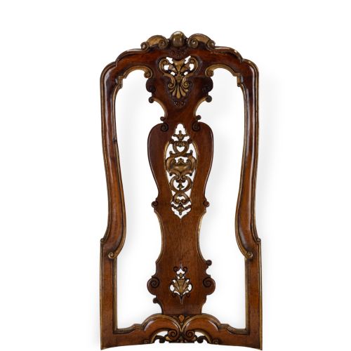 SET OF SIX ANGLODUTCH WALNUT PARCELGILT HIGHBACK DINING CHAIRS IN THE LATE 17TH CENTURY QUEEN ANNE TASTE IN THE MANNER OF DANIEL MAROT - ADDITIONAL PHOTO 6