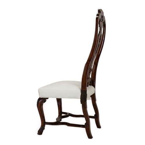SET OF SIX ANGLODUTCH WALNUT PARCELGILT HIGHBACK DINING CHAIRS IN THE LATE 17TH CENTURY QUEEN ANNE TASTE IN THE MANNER OF DANIEL MAROT - ADDITIONAL PHOTO 10