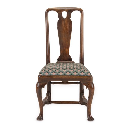 fig 1. Early 18th Century George I Walnut Side Chair with Needlepoint Seat, c.1710–1730