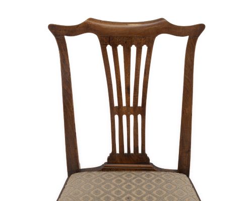 MID18TH CENTURY ENGLISH WALNUT SIDE CHAIR WITH PIERCED SPLAT BACK C17401760 - ADDITIONAL PHOTO 5