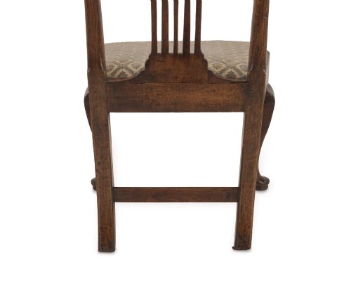 MID18TH CENTURY ENGLISH WALNUT SIDE CHAIR WITH PIERCED SPLAT BACK C17401760 - ADDITIONAL PHOTO 8