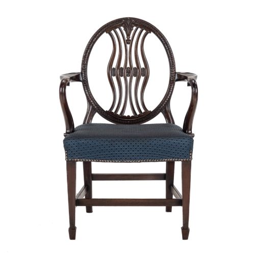PAIR OF LATE 19THCENTURY MAHOGANY HEPPLEWHITESTYLE ARMCHAIRS CARVERS C1870 - ADDITIONAL PHOTO 2