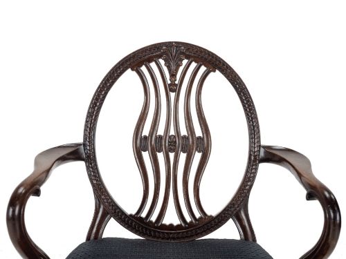 PAIR OF LATE 19THCENTURY MAHOGANY HEPPLEWHITESTYLE ARMCHAIRS CARVERS C1870 - ADDITIONAL PHOTO 8