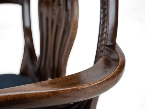 PAIR OF LATE 19THCENTURY MAHOGANY HEPPLEWHITESTYLE ARMCHAIRS CARVERS C1870 - ADDITIONAL PHOTO 11