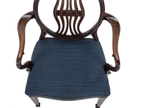 PAIR OF LATE 19THCENTURY MAHOGANY HEPPLEWHITESTYLE ARMCHAIRS CARVERS C1870 - ADDITIONAL PHOTO 13