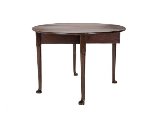GEORGE II MID18TH CENTURY MAHOGANY OVAL DROPLEAF GATELEG TABLE CIRCA 1750 GEORGIAN - ADDITIONAL PHOTO 5