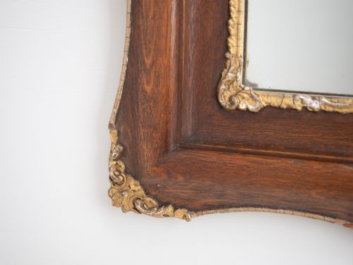 FRENCH ROCOCO REVIVAL OAK AND GILT GESSO WALL MIRROR CIRCA 18701890 LATE 19TH CENTURY LOUIS XV REVIVAL - ADDITIONAL PHOTO 10