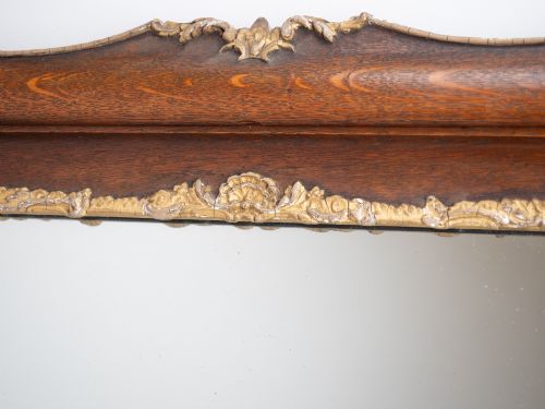 FRENCH ROCOCO REVIVAL OAK AND GILT GESSO WALL MIRROR CIRCA 18701890 LATE 19TH CENTURY LOUIS XV REVIVAL - ADDITIONAL PHOTO 13