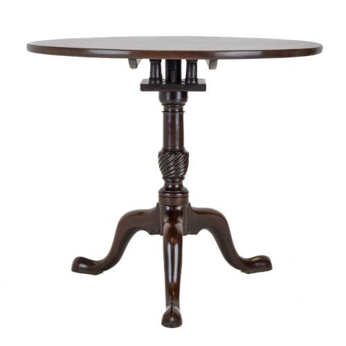GEORGE IIIII PERIOD MAHOGANY BIRDCAGE TRIPOD SUPPER WINE TABLE C1760 GEORGIAN 3RD QUARTER 18TH CENTURY - ADDITIONAL PHOTO 4