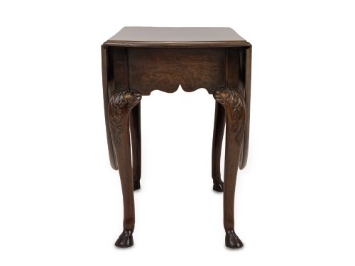 GEORGE II IRISH MAHOGANY OVAL DROPLEAF DINING TABLE C1750 CARVED CABRIOLE LEGS HOOF FEET - ADDITIONAL PHOTO 2