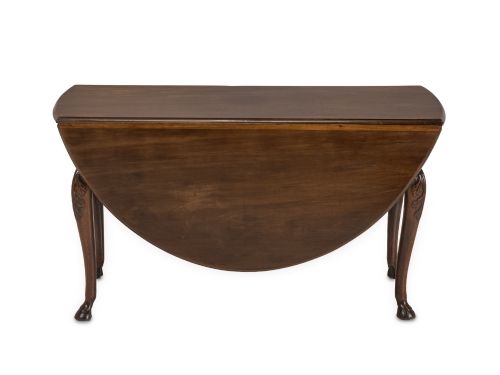 GEORGE II IRISH MAHOGANY OVAL DROPLEAF DINING TABLE C1750 CARVED CABRIOLE LEGS HOOF FEET - ADDITIONAL PHOTO 8