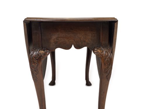 GEORGE II IRISH MAHOGANY OVAL DROPLEAF DINING TABLE C1750 CARVED CABRIOLE LEGS HOOF FEET - ADDITIONAL PHOTO 9