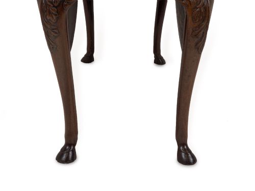 GEORGE II IRISH MAHOGANY OVAL DROPLEAF DINING TABLE C1750 CARVED CABRIOLE LEGS HOOF FEET - ADDITIONAL PHOTO 10