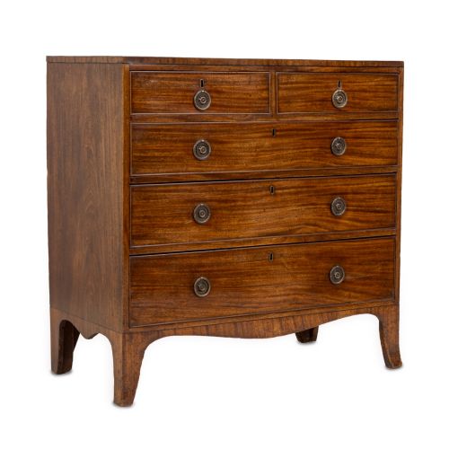 LATE GEORGE III REGENCY INLAID MAHOGANY CADDY TOP CHEST OF DRAWERS C18001820 - ADDITIONAL PHOTO 2