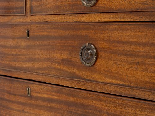 LATE GEORGE III REGENCY INLAID MAHOGANY CADDY TOP CHEST OF DRAWERS C18001820 - ADDITIONAL PHOTO 5