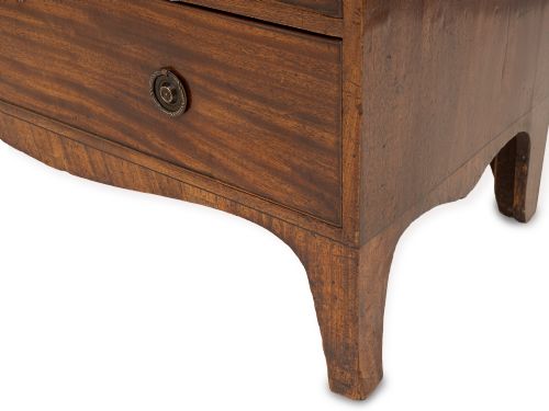 LATE GEORGE III REGENCY INLAID MAHOGANY CADDY TOP CHEST OF DRAWERS C18001820 - ADDITIONAL PHOTO 6