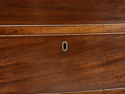 REGENCY MAHOGANY BOW FRONT CHEST OF DRAWERS ENGLISH C18001820 - ADDITIONAL PHOTO 5
