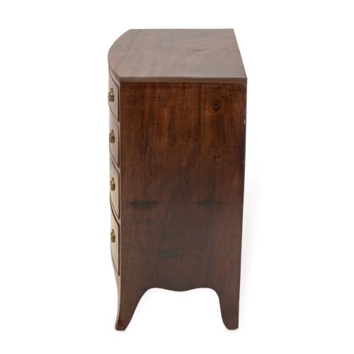 REGENCY MAHOGANY BOW FRONT CHEST OF DRAWERS ENGLISH C18001820 - ADDITIONAL PHOTO 6