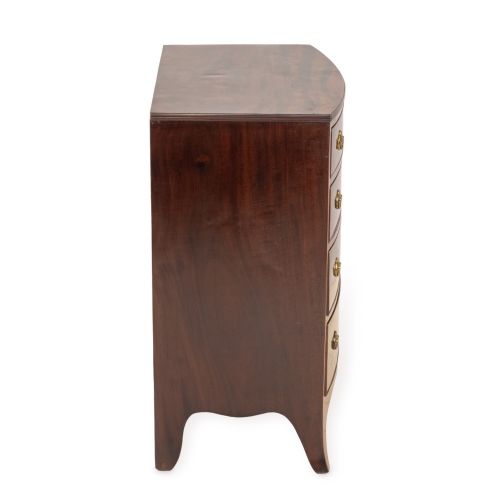 REGENCY MAHOGANY BOW FRONT CHEST OF DRAWERS ENGLISH C18001820 - ADDITIONAL PHOTO 7