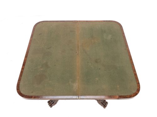 WILLIAM IV BURR YEW WOOD CARD TABLE C1830 - ADDITIONAL PHOTO 7
