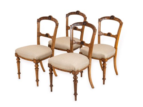 SET OF FOUR ENGLISH SATIN BIRCH DINING CHAIRS REGENCY WILLIAM IV PERIOD C18201835 - ADDITIONAL PHOTO 1