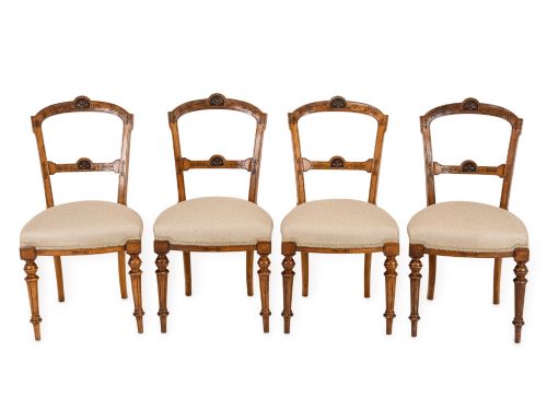 SET OF FOUR ENGLISH SATIN BIRCH DINING CHAIRS REGENCY WILLIAM IV PERIOD C18201835 - ADDITIONAL PHOTO 3
