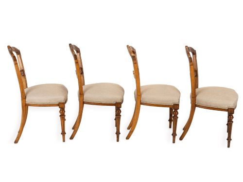 SET OF FOUR ENGLISH SATIN BIRCH DINING CHAIRS REGENCY WILLIAM IV PERIOD C18201835 - ADDITIONAL PHOTO 8