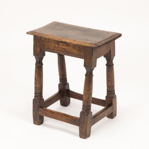 ORIGINAL LATE 17TH EARLY 18TH CENTURY ENGLISH OAK JOINT STOOL C16801720