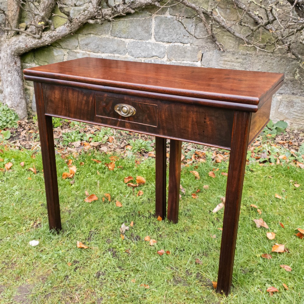 George III Mahogany Console / Foldover Tea Table C1760 View III