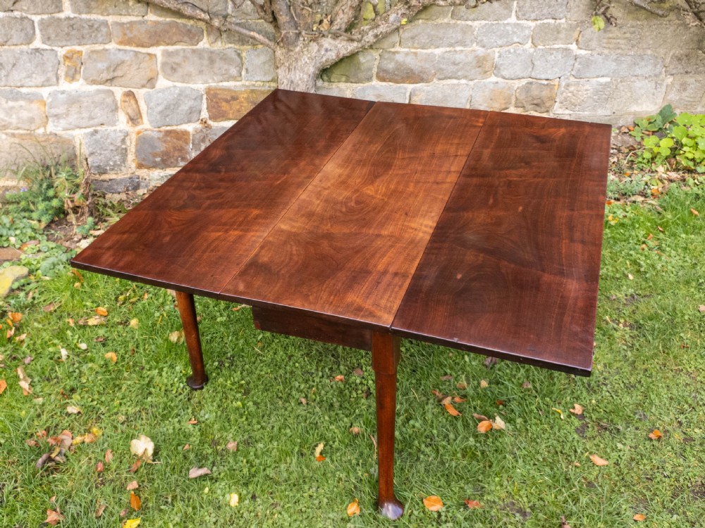 George II Mahogany Pad Foot Drop Leaf Dining Table C1750 (Georgian) View V