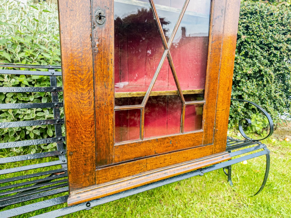 Georgian Astragal Glazed Oak Wall Hanging Corner Cabinet C1775 (George III) View VI