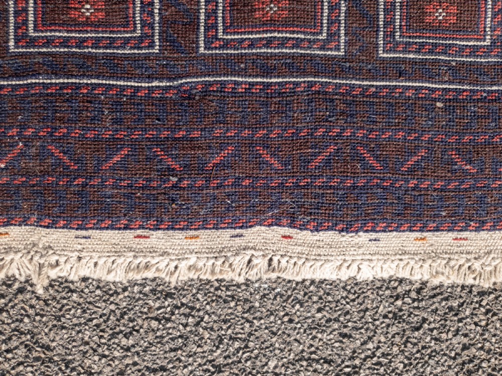 Afghan Baluch Prayer Rug 4'10