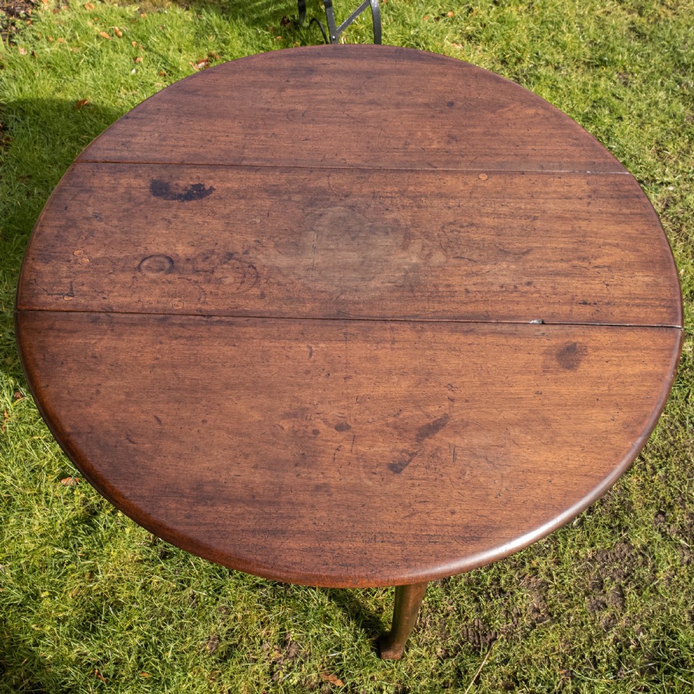 George II Mahogany Pad Foot Gateleg Oval Dining View XII