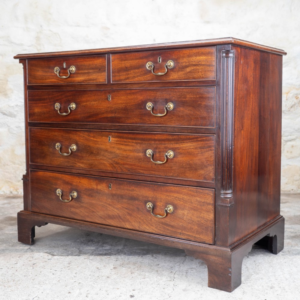 Georgian Mahogany Inlaid & Crossbanded Chest of Drawers (George III) View II