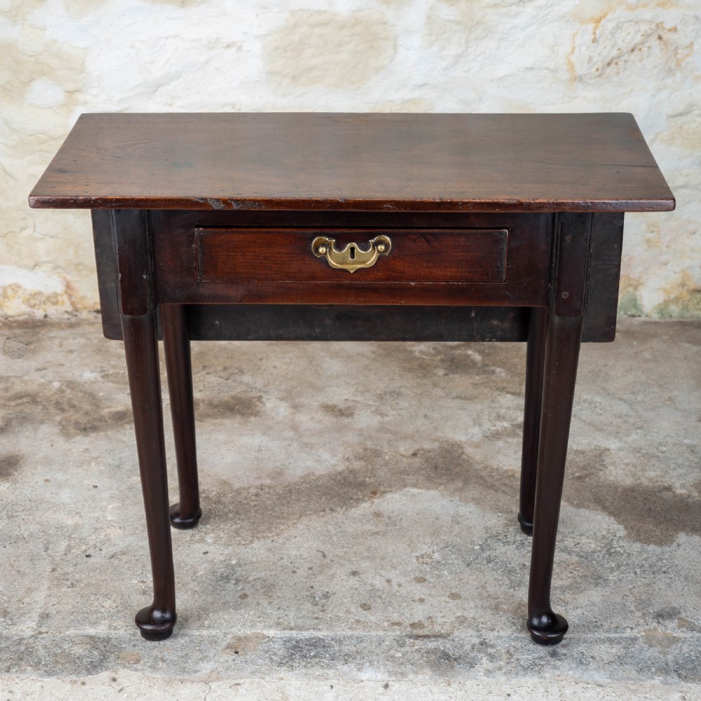 George II Pad Foot Mahogany Console / Drop-Leaf Tea Table View V