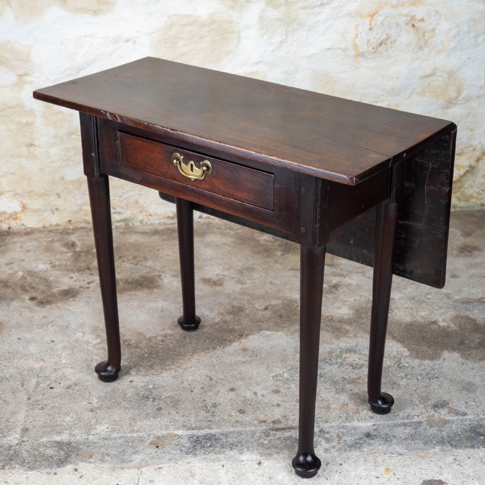 George II Pad Foot Mahogany Console / Drop-Leaf Tea Table