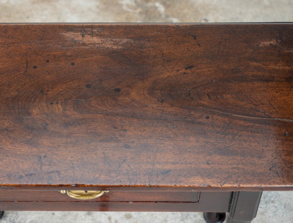 George II Pad Foot Mahogany Console / Drop-Leaf Tea Table View XI