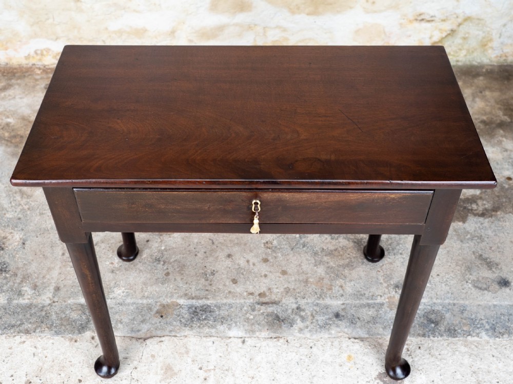 George II Pad Foot Mahogany Console / Drop-Leaf Tea Table View IX