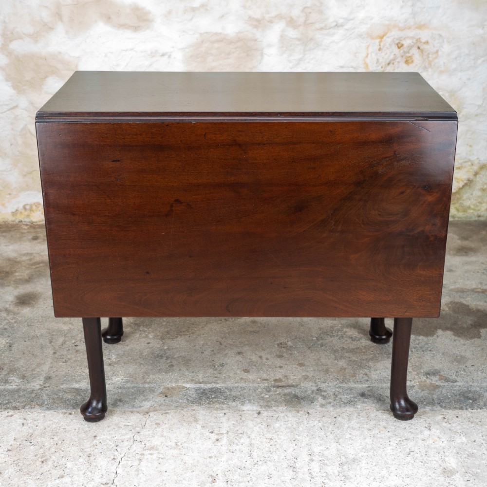 George II Pad Foot Mahogany Console / Drop-Leaf Tea Table View XI