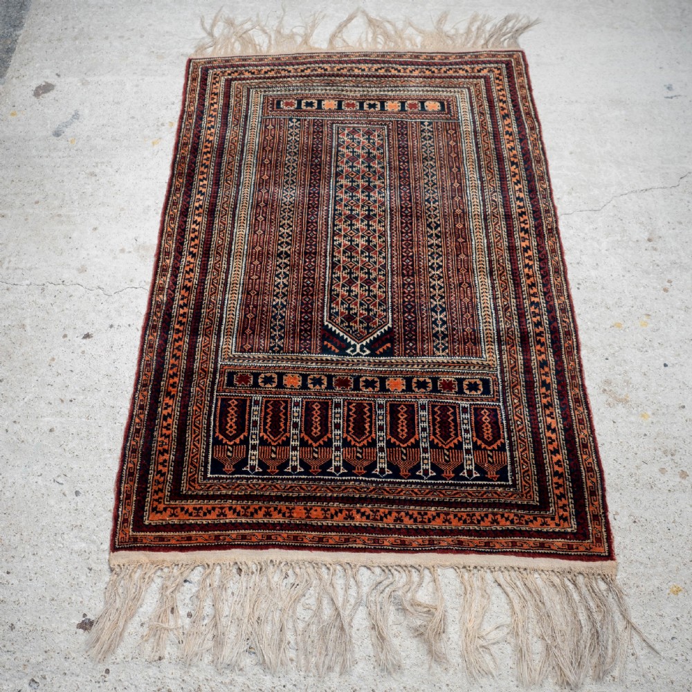 Afghan Baluch Prayer Rug 5'10